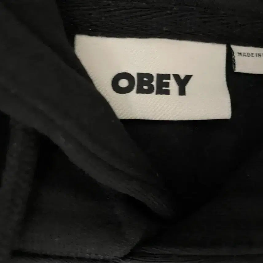 [BUNJANG] OBEY Logo Hoodie Black L / 오베이 OBEY 로고 후드티 블랙 L 새상품