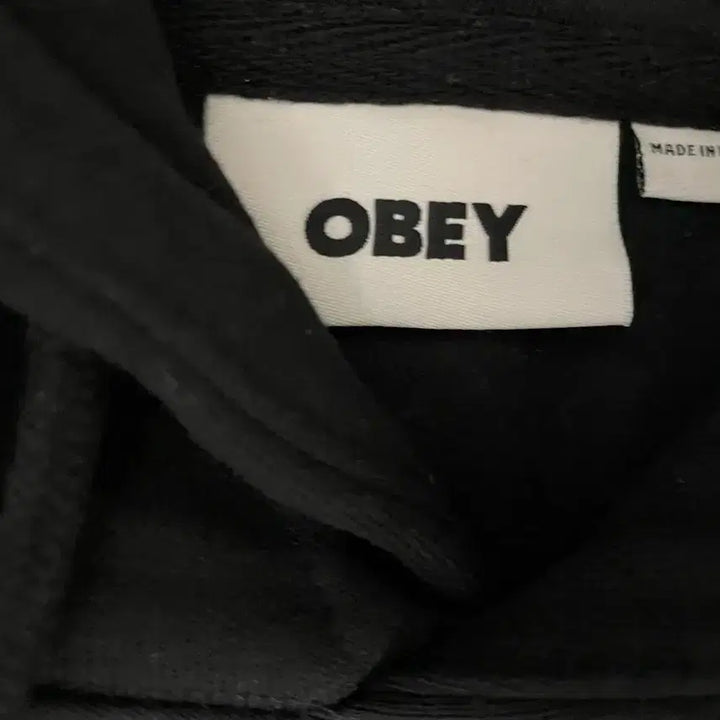 [BUNJANG] OBEY Logo Hoodie Black L / 오베이 OBEY 로고 후드티 블랙 L 새상품