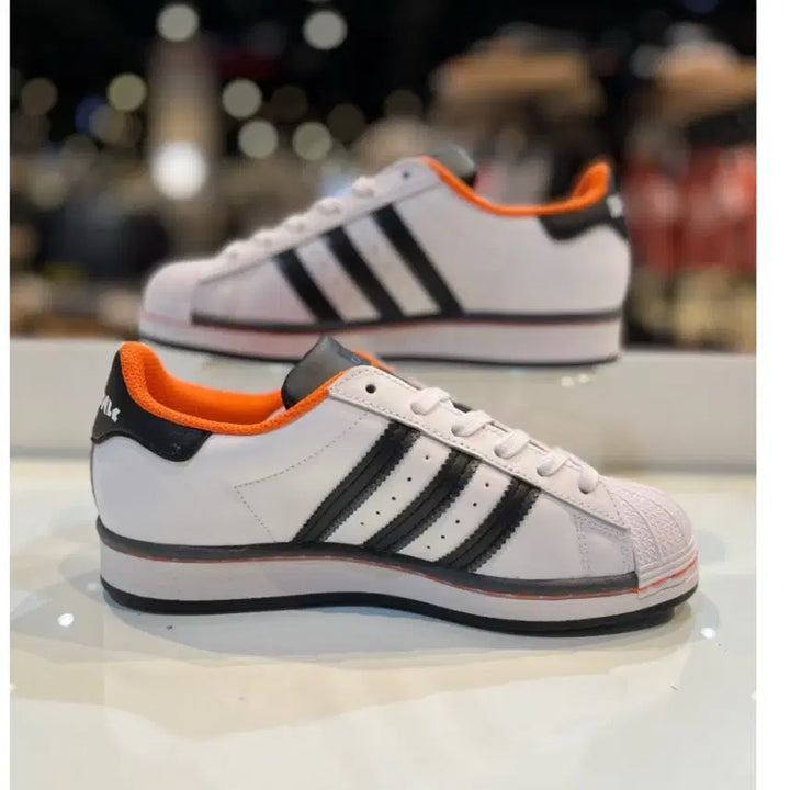 [BUNJANG] Adidas Superstar White Black Orange Sneakers / 새상품 아디다스 슈퍼스타 흰검 오렌지 스니커즈 220사이즈 225가능
