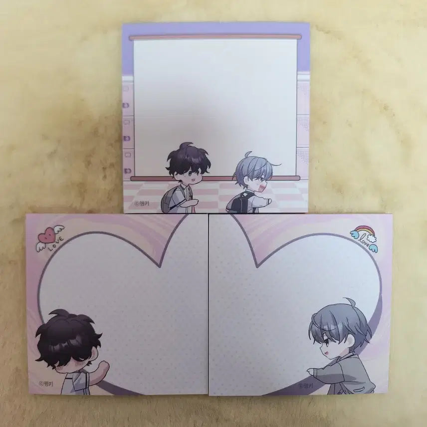 [BUNJANG] Merry Marbling IAN YUGUN Memo Pad Set / 메리마블링 텀블벅 이안 유건 떡메모지 세트