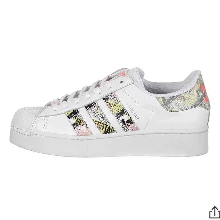 [BUNJANG] Adidas Superstar Bold Platform Sneakers / 새상품 아디다스 슈퍼스타 볼드 플랫폼 화이트 프린팅 220사이즈 실225