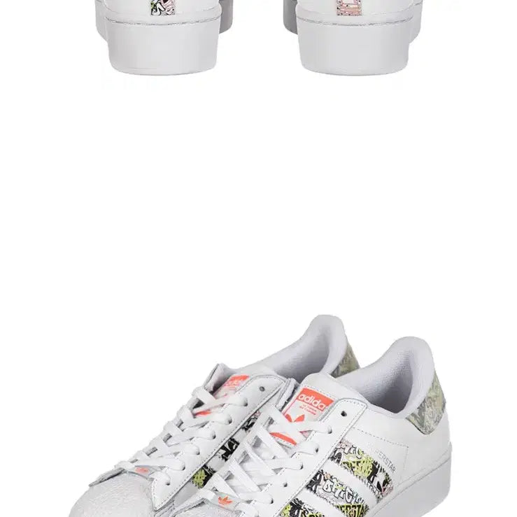 [BUNJANG] Adidas Superstar Bold Platform Sneakers / 새상품 아디다스 슈퍼스타 볼드 플랫폼 화이트 프린팅 220사이즈 실225