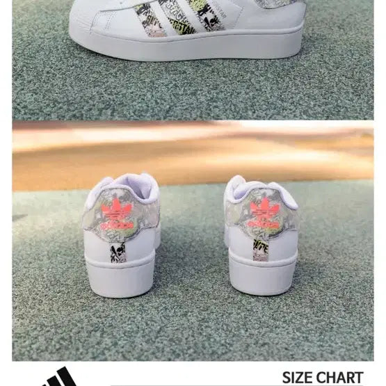 [BUNJANG] Adidas Superstar Bold Platform Sneakers / 새상품 아디다스 슈퍼스타 볼드 플랫폼 화이트 프린팅 220사이즈 실225