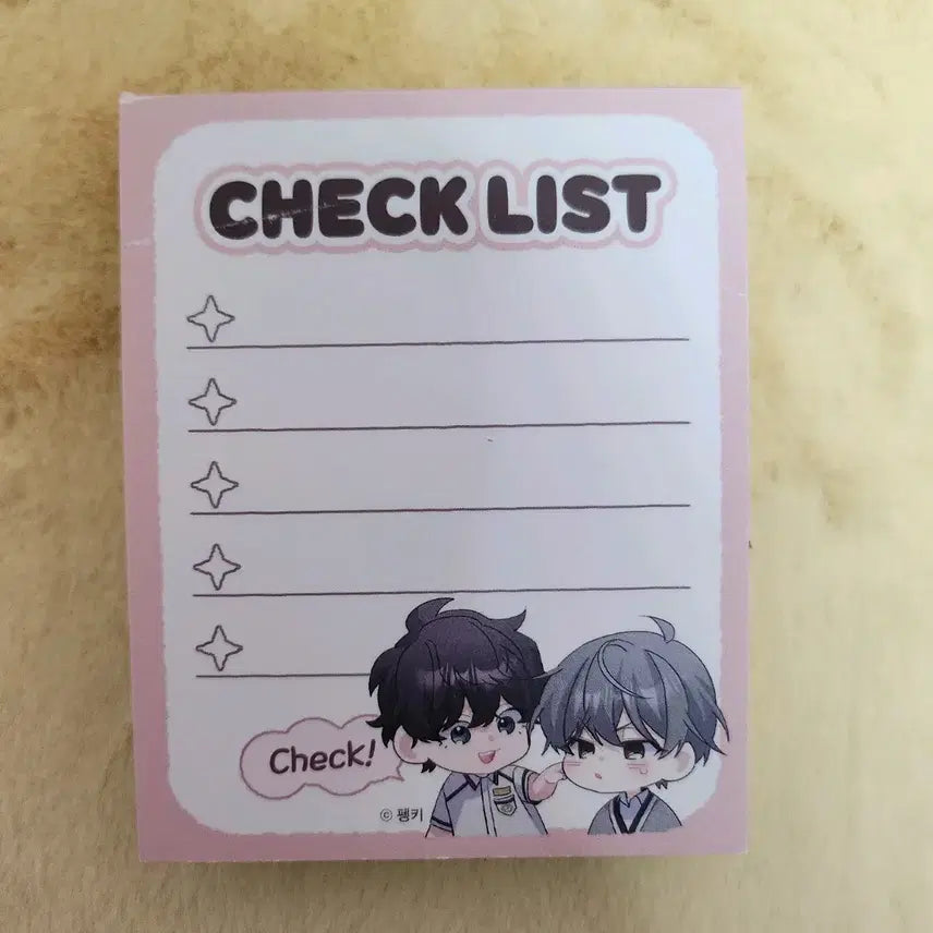 [BUNJANG] Merry Marbling IAN YUGYEON Memo Pad Set Checklist / 메리마블링 텀블벅 이안 유건 떡메모지 세트 체크리스트