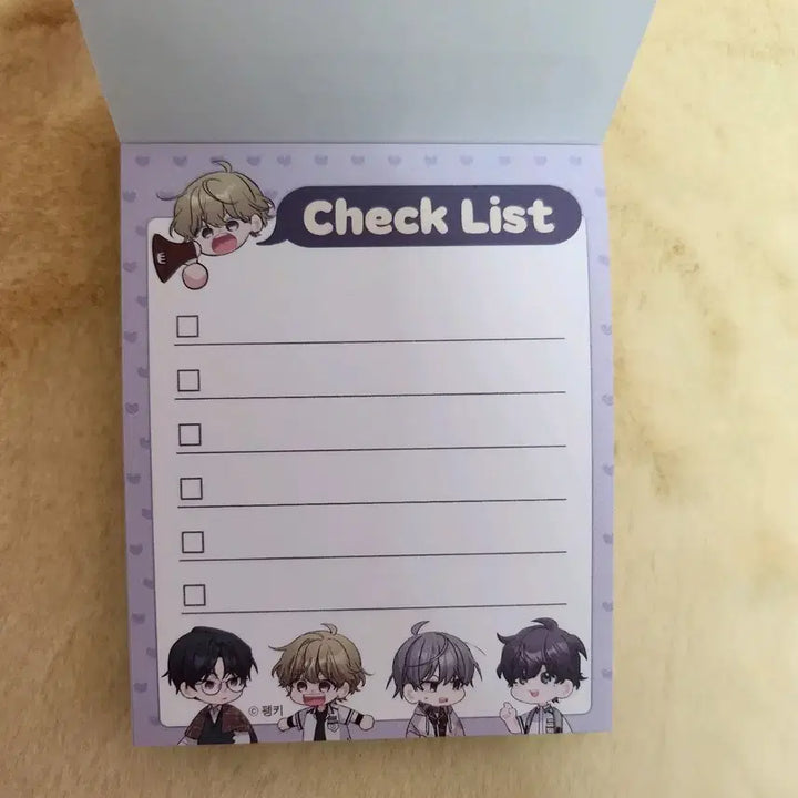 [BUNJANG] Merry Marbling IAN YUGYEON Memo Pad Set Checklist / 메리마블링 텀블벅 이안 유건 떡메모지 세트 체크리스트
