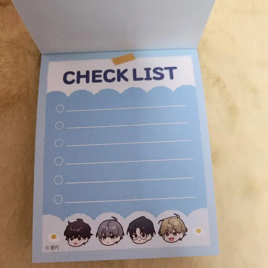 [BUNJANG] Merry Marbling IAN YUGYEON Memo Pad Set Checklist / 메리마블링 텀블벅 이안 유건 떡메모지 세트 체크리스트