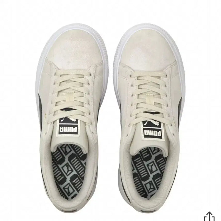 [BUNJANG] Puma Suede Platform Sneakers / 새상품 푸마 스웨이드 키높이 플랫폼 크림색 운동화 225사이즈 230가능