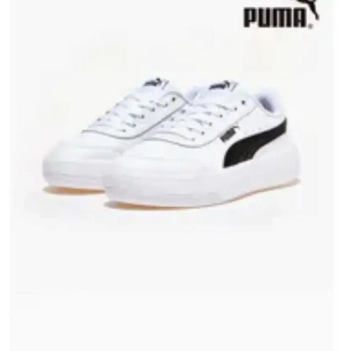 [BUNJANG] Puma Tori Court Leather Sneakers White/Black / 새상품 푸마 토리.코트 레더 스니커즈 화이트/블랙 220사이즈 225가능