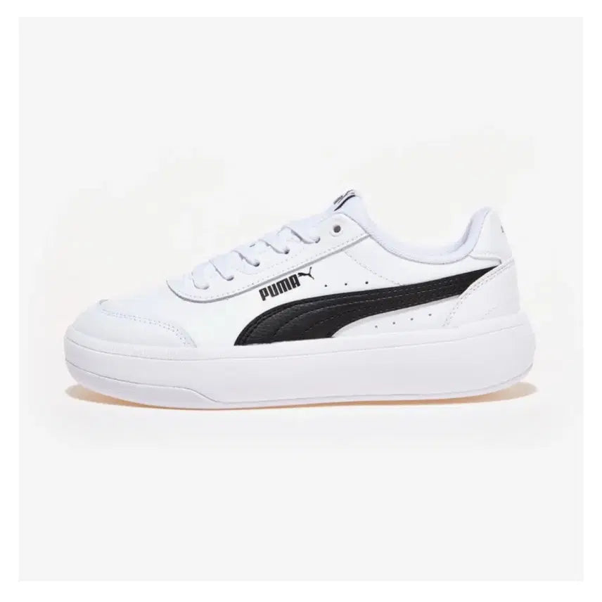 [BUNJANG] Puma Tori Court Leather Sneakers White/Black / 새상품 푸마 토리.코트 레더 스니커즈 화이트/블랙 220사이즈 225가능