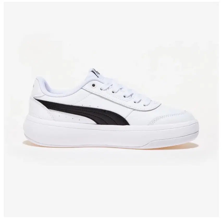 [BUNJANG] Puma Tori Court Leather Sneakers White/Black / 새상품 푸마 토리.코트 레더 스니커즈 화이트/블랙 220사이즈 225가능