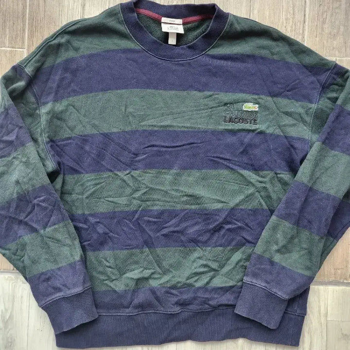 [BUNJANG] Lacoste Striped Sweatshirt L / 라코스테 스트라이프 맨투맨 L
