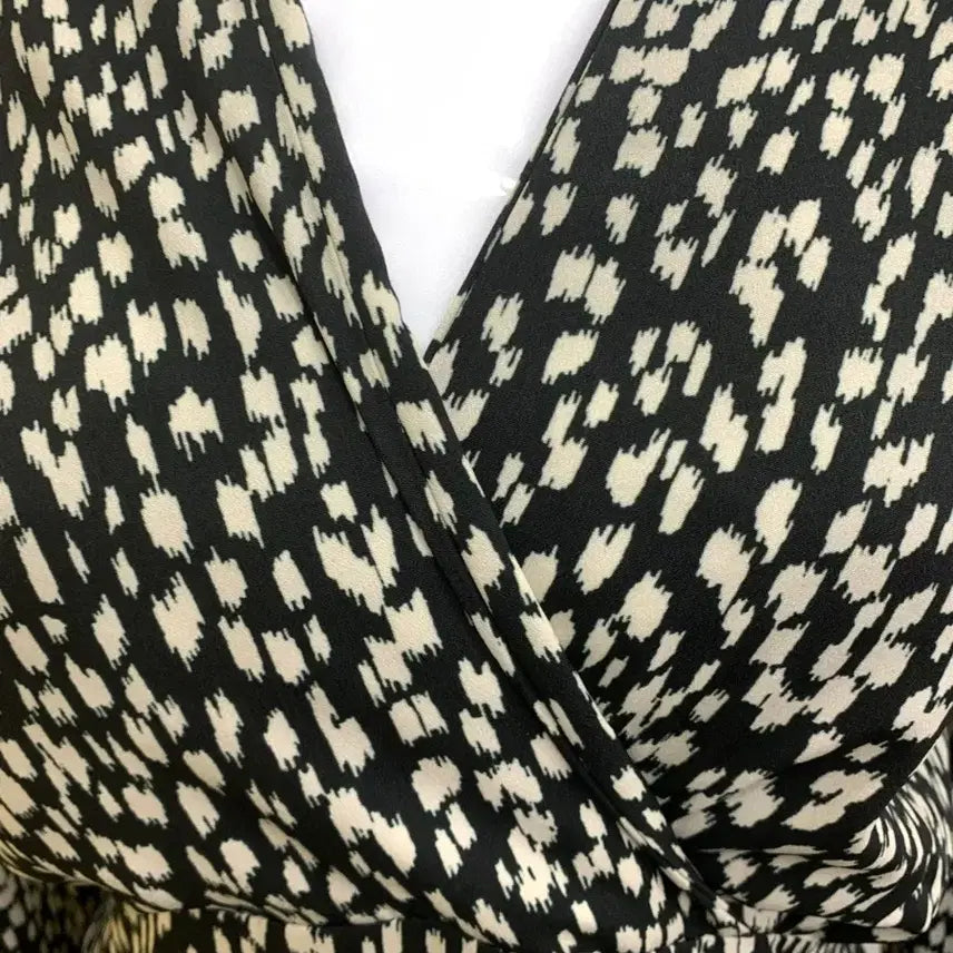 [BUNJANG] Black Polka Dot Frill Dress / 블랙 땡땡이 프릴 원피스