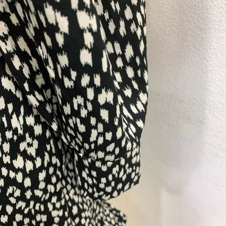 [BUNJANG] Black Polka Dot Frill Dress / 블랙 땡땡이 프릴 원피스