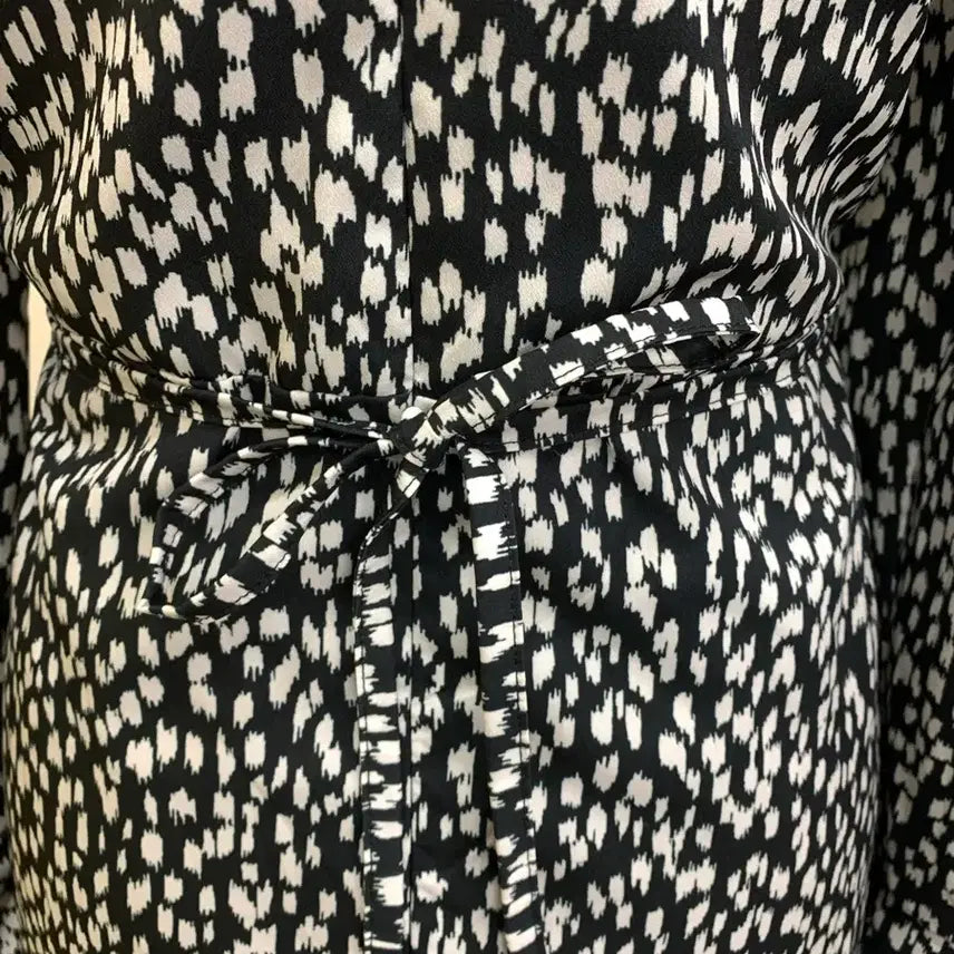 [BUNJANG] Black Polka Dot Frill Dress / 블랙 땡땡이 프릴 원피스