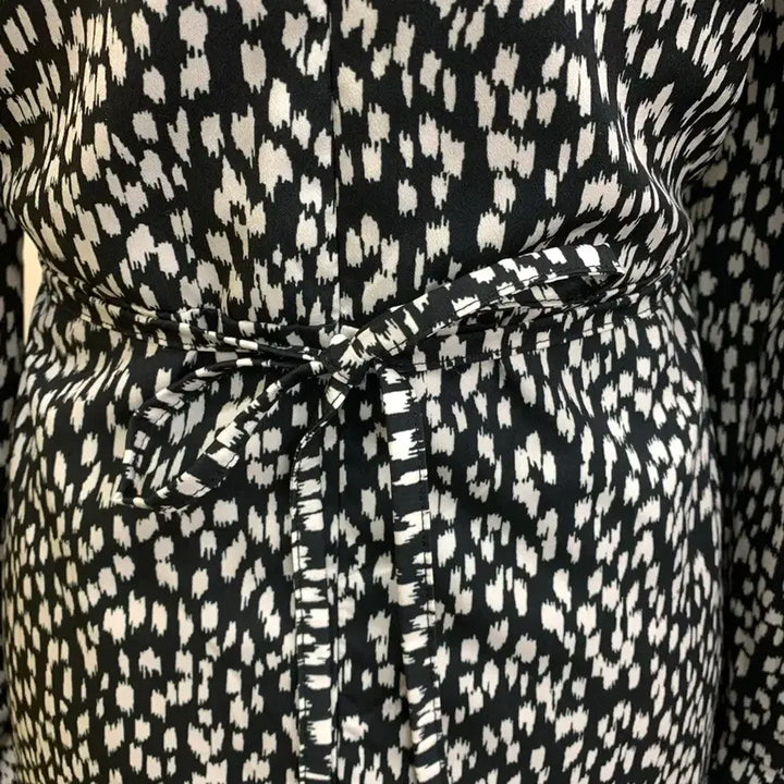 [BUNJANG] Black Polka Dot Frill Dress / 블랙 땡땡이 프릴 원피스