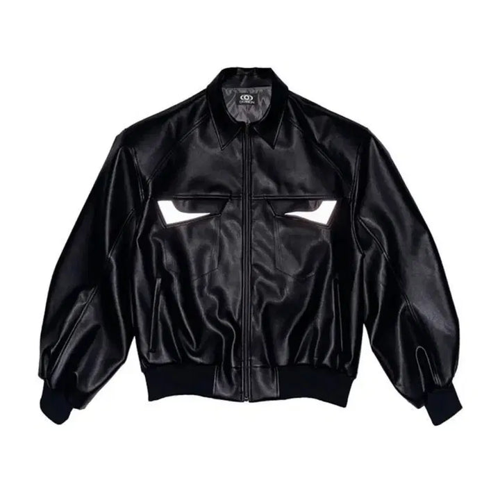 [BUNJANG] Csc Reflective Leather Jacket / Csc/씨비전/ Reflective 레더 자켓