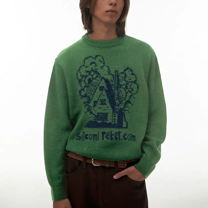 [BUNJANG] TEKET Home Knit - Green M / TEKET 테켓 HOME KNIT - 그린 M