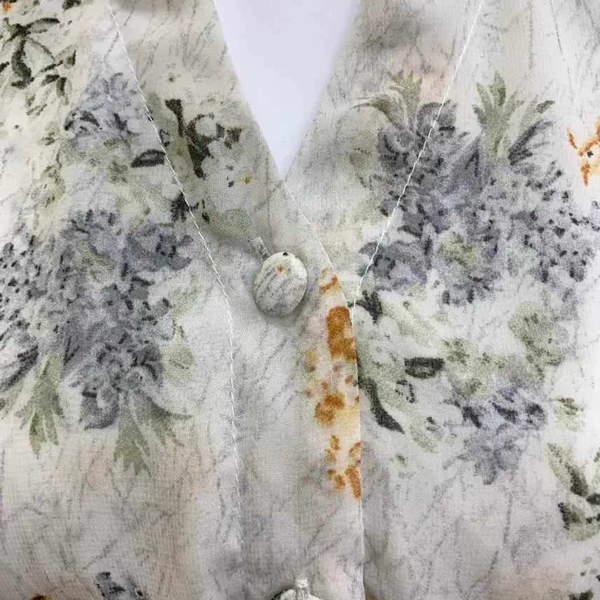 [BUNJANG] Floral Chiffon Ruffle Dress / 플라워 원피스 쉬폰 캉캉 프릴