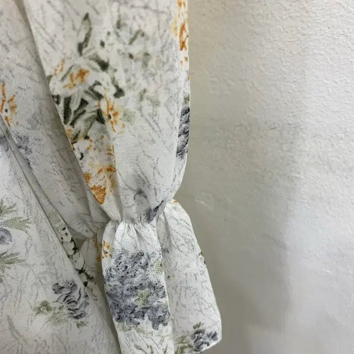 [BUNJANG] Floral Chiffon Ruffle Dress / 플라워 원피스 쉬폰 캉캉 프릴