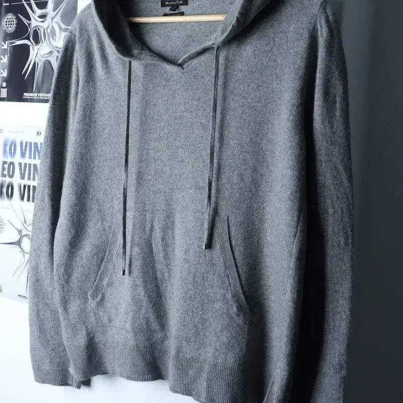 [BUNJANG] Massimo Dutti Cashmere Knit Hoodie (Gray) / W(XL) 마시모두띠 후드티셔츠 니트 캐시미어 그레이-1787F