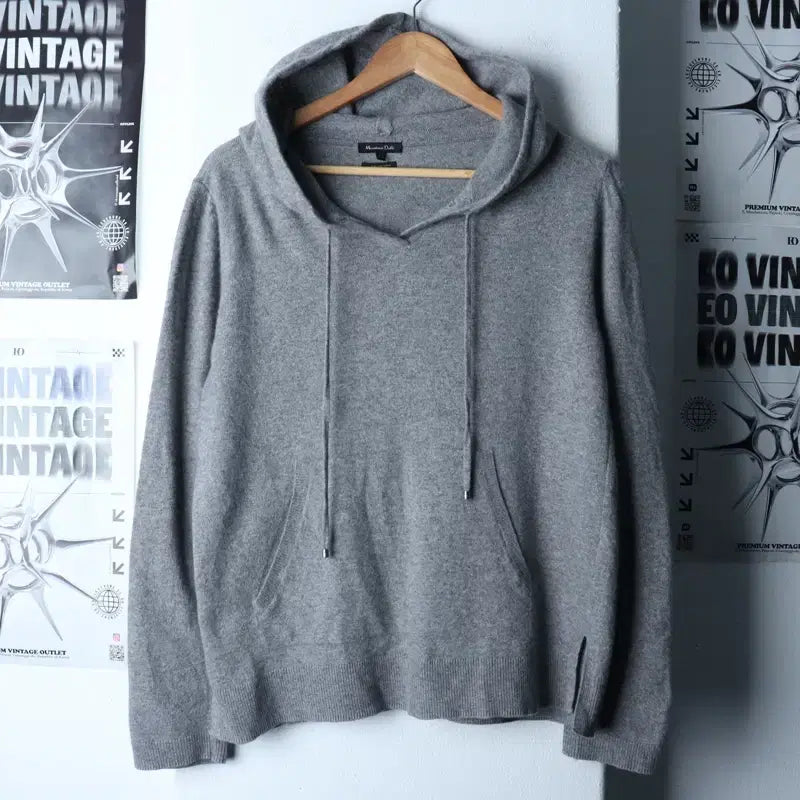 [BUNJANG] Massimo Dutti Cashmere Knit Hoodie (Gray) / W(XL) 마시모두띠 후드티셔츠 니트 캐시미어 그레이-1787F