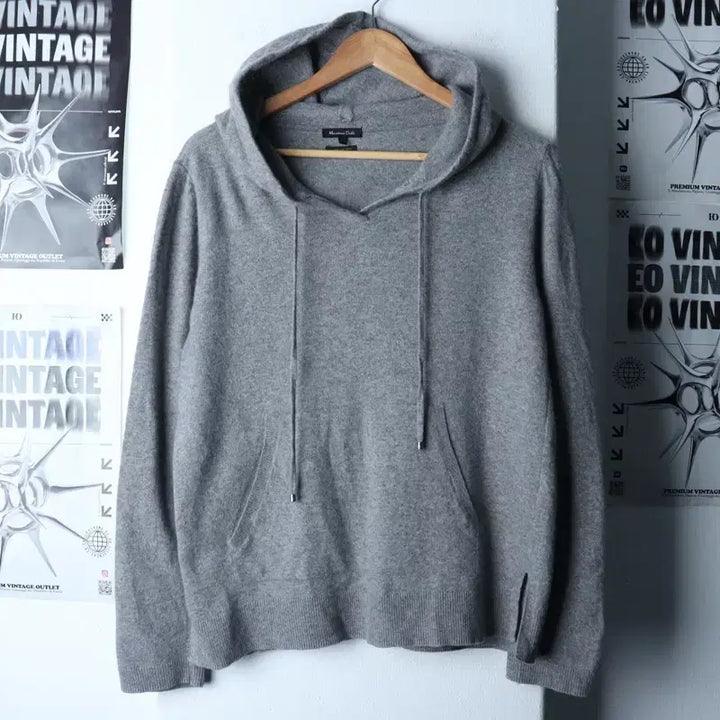 [BUNJANG] Massimo Dutti Cashmere Knit Hoodie (Gray) / W(XL) 마시모두띠 후드티셔츠 니트 캐시미어 그레이-1787F