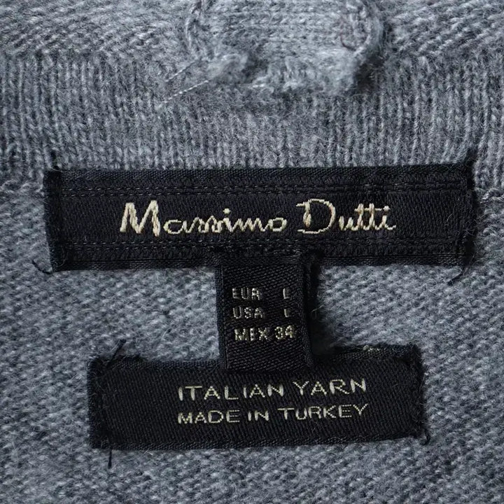 [BUNJANG] Massimo Dutti Cashmere Knit Hoodie (Gray) / W(XL) 마시모두띠 후드티셔츠 니트 캐시미어 그레이-1787F