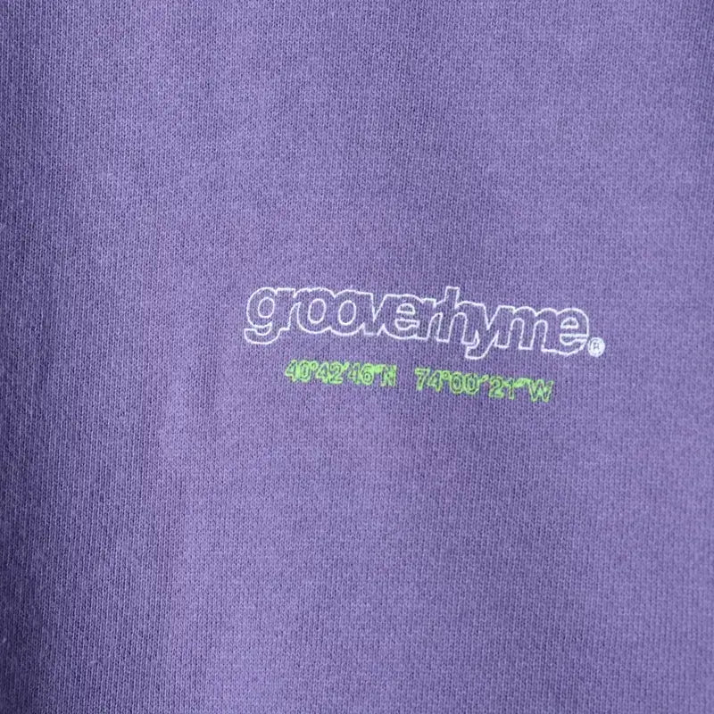 [BUNJANG] Grooverhyme Logo Crewneck Sweatshirt / (M-L) 그루브라임 맨투맨 티셔츠 백로고 퍼플 올드스쿨-17884