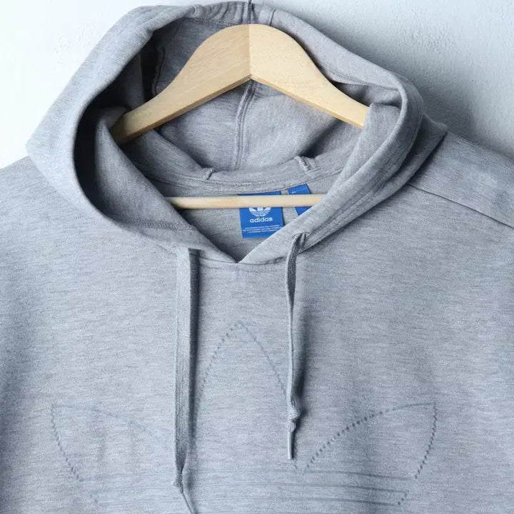 [BUNJANG] Adidas Originals Gray Hooded Sweatshirt / W(XL) 아디다스 후드티셔츠 오리지널 그레이 올드스쿨-17890