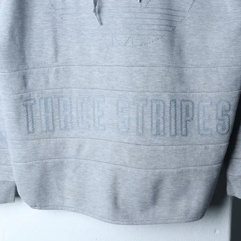 [BUNJANG] Adidas Originals Gray Hooded Sweatshirt / W(XL) 아디다스 후드티셔츠 오리지널 그레이 올드스쿨-17890