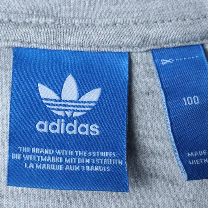 [BUNJANG] Adidas Originals Gray Hooded Sweatshirt / W(XL) 아디다스 후드티셔츠 오리지널 그레이 올드스쿨-17890