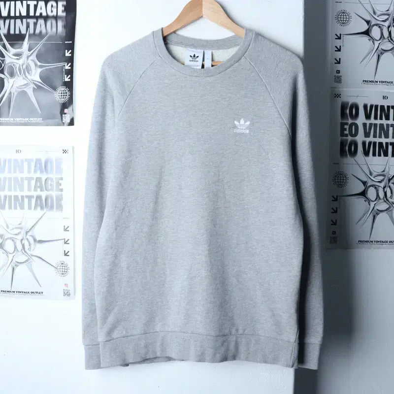 [BUNJANG] Adidas Raglan Sweatshirt Gray / (L-XL) 아디다스 맨투맨 티셔츠 나그랑 오리지널 그레이-17897