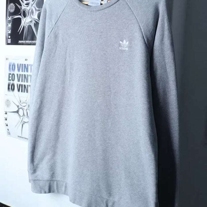 [BUNJANG] Adidas Crewneck T-Shirt Gray / (3XL) 아디다스 맨투맨 티셔츠 빅사이즈 오리지널 그레이-17899