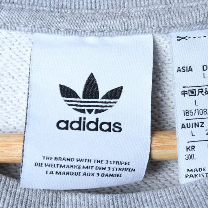 [BUNJANG] Adidas Crewneck T-Shirt Gray / (3XL) 아디다스 맨투맨 티셔츠 빅사이즈 오리지널 그레이-17899