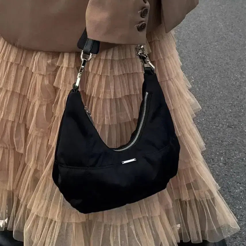 [BUNJANG] Nylon Hobo Bag / 반달 나일론 호보백(무료배송)