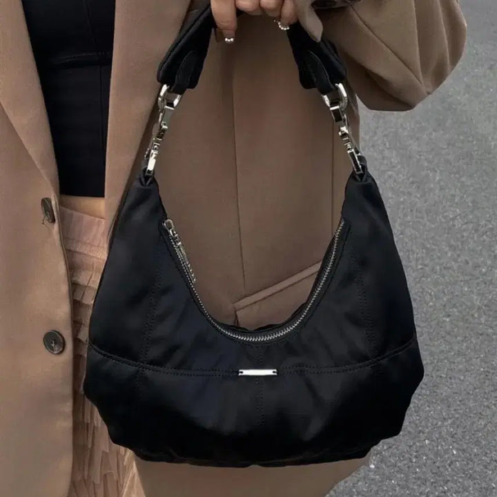 [BUNJANG] Nylon Hobo Bag / 반달 나일론 호보백(무료배송)