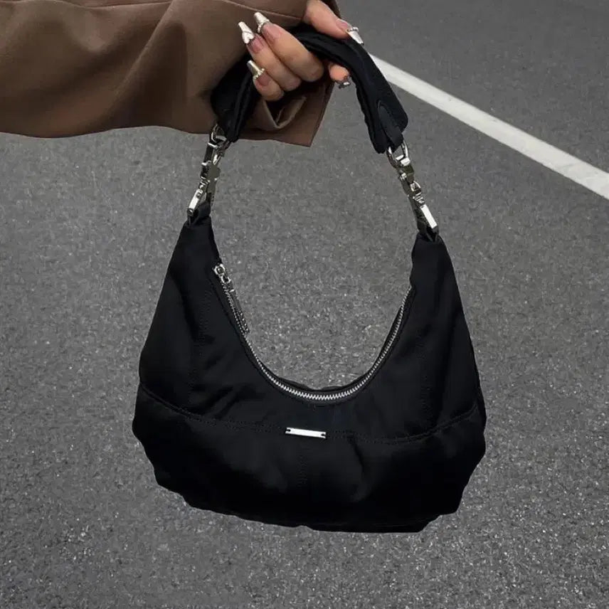 [BUNJANG] Nylon Hobo Bag / 반달 나일론 호보백(무료배송)