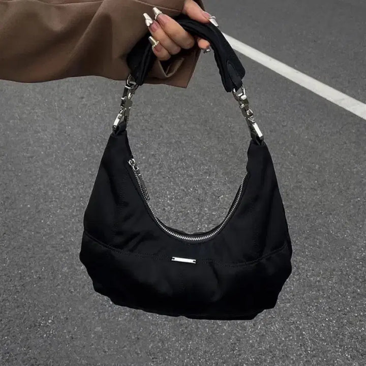 [BUNJANG] Nylon Hobo Bag / 반달 나일론 호보백(무료배송)
