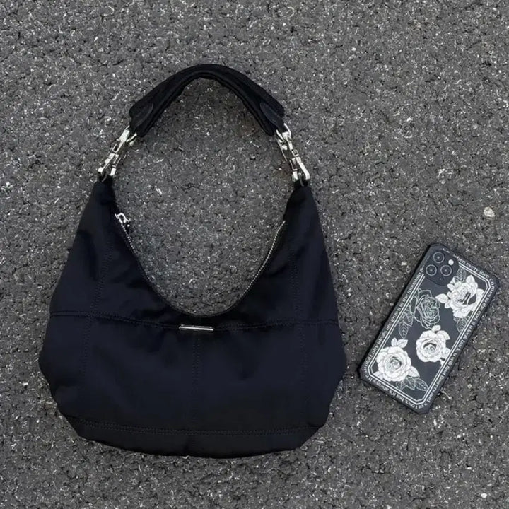 [BUNJANG] Nylon Hobo Bag / 반달 나일론 호보백(무료배송)