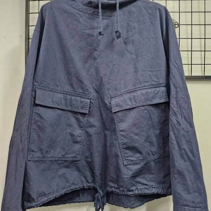 [BUNJANG] YesEyeSee Hooded Smock Shirt Navy / 95-100L 예스아이씨 후드 스모크 셔츠 네이비
