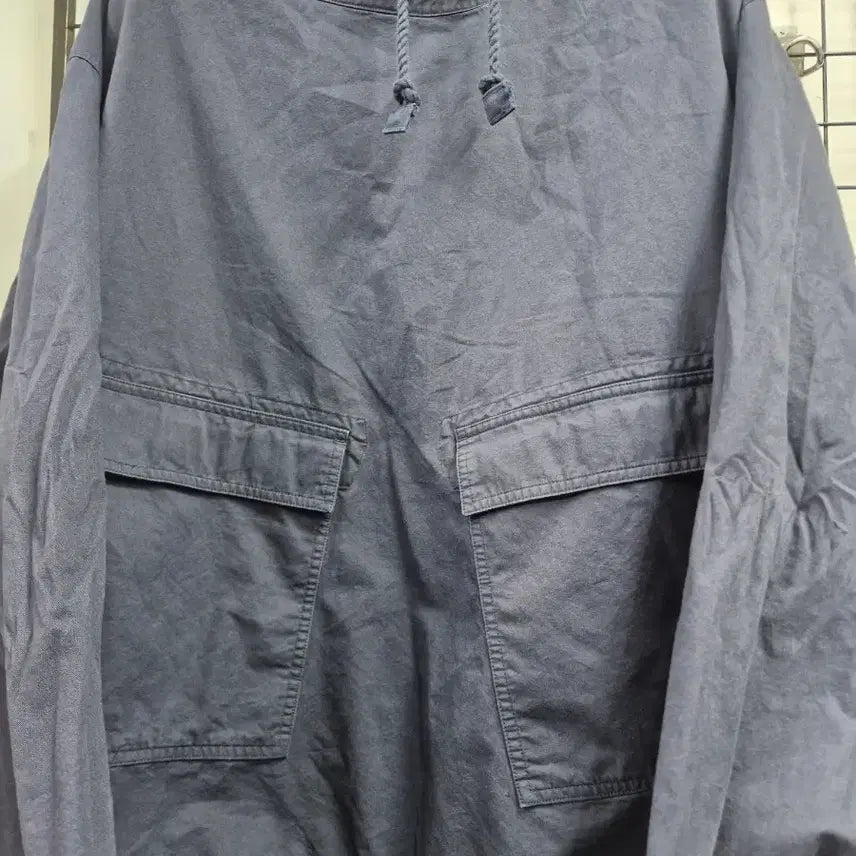 [BUNJANG] YesEyeSee Hooded Smock Shirt Navy / 95-100L 예스아이씨 후드 스모크 셔츠 네이비