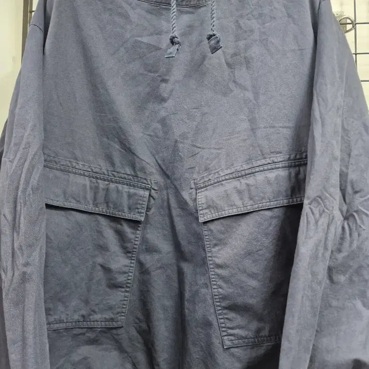 [BUNJANG] YesEyeSee Hooded Smock Shirt Navy / 95-100L 예스아이씨 후드 스모크 셔츠 네이비