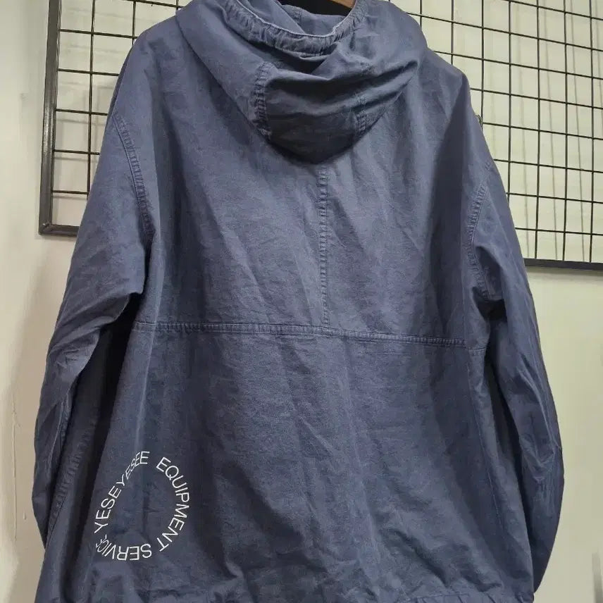 [BUNJANG] YesEyeSee Hooded Smock Shirt Navy / 95-100L 예스아이씨 후드 스모크 셔츠 네이비