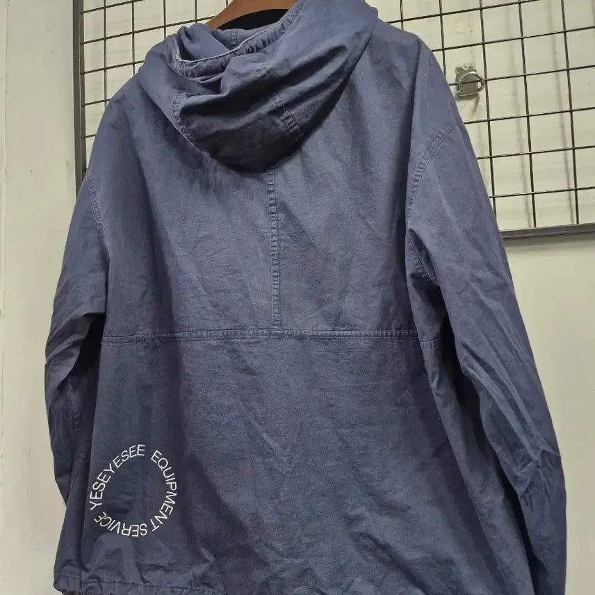 [BUNJANG] YesEyeSee Hooded Smock Shirt Navy / 95-100L 예스아이씨 후드 스모크 셔츠 네이비