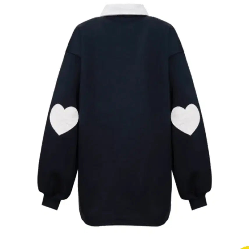 [BUNJANG] Heart Club Navy Collar Sweatshirt Dress S / 하트클럽 네이비 카라 맨투맨 원피스 S