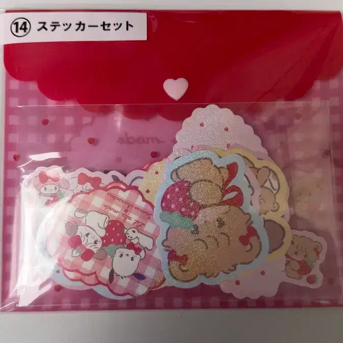 [BUNJANG] Mico Sanrio Collaboration Sticker Set / 미코 산리오 콜라보 쿠지 14등상 스티커 세트