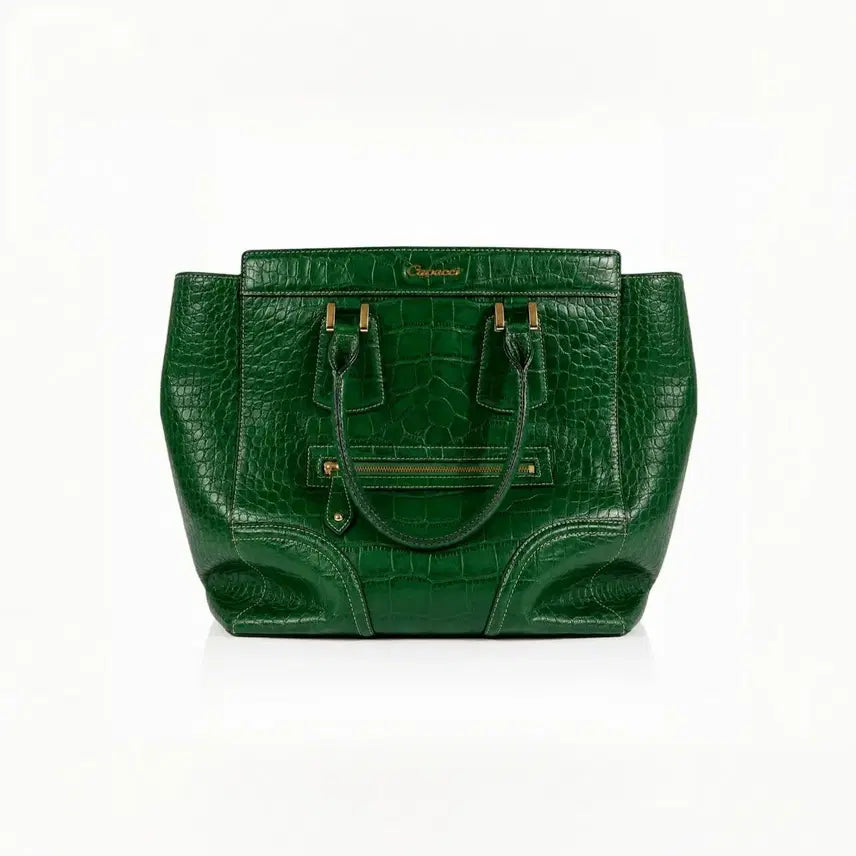 [BUNJANG] Capacci Crocodile-Patterned Leather Tote Bag / 악어가죽 토트백