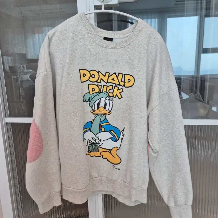 [BUNJANG] Disney Donald Duck Gray Sweatshirt / 디즈니 정품 도날드덕 캐릭터 맨투맨 티셔츠싸이즈 여유핏약기모