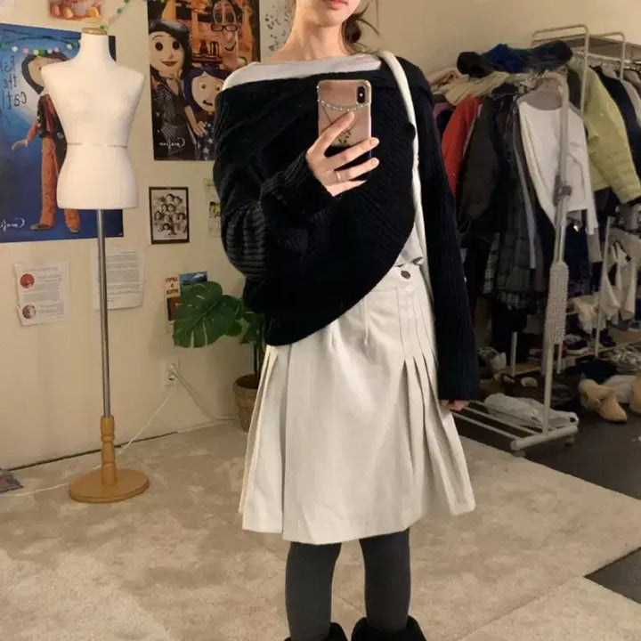 [BUNJANG] Bow Archive Soft Pleated Wrap Skirt / (새상품) 보우아카이브 soft pleated wrap skirt 랩스커