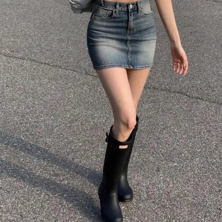 [BUNJANG] Modimood Pocket Denim Mini Skirt - S / 모디무드 포켓데님 미니 스커트 s